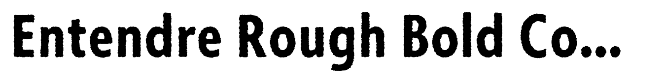 Entendre Rough Bold Condensed